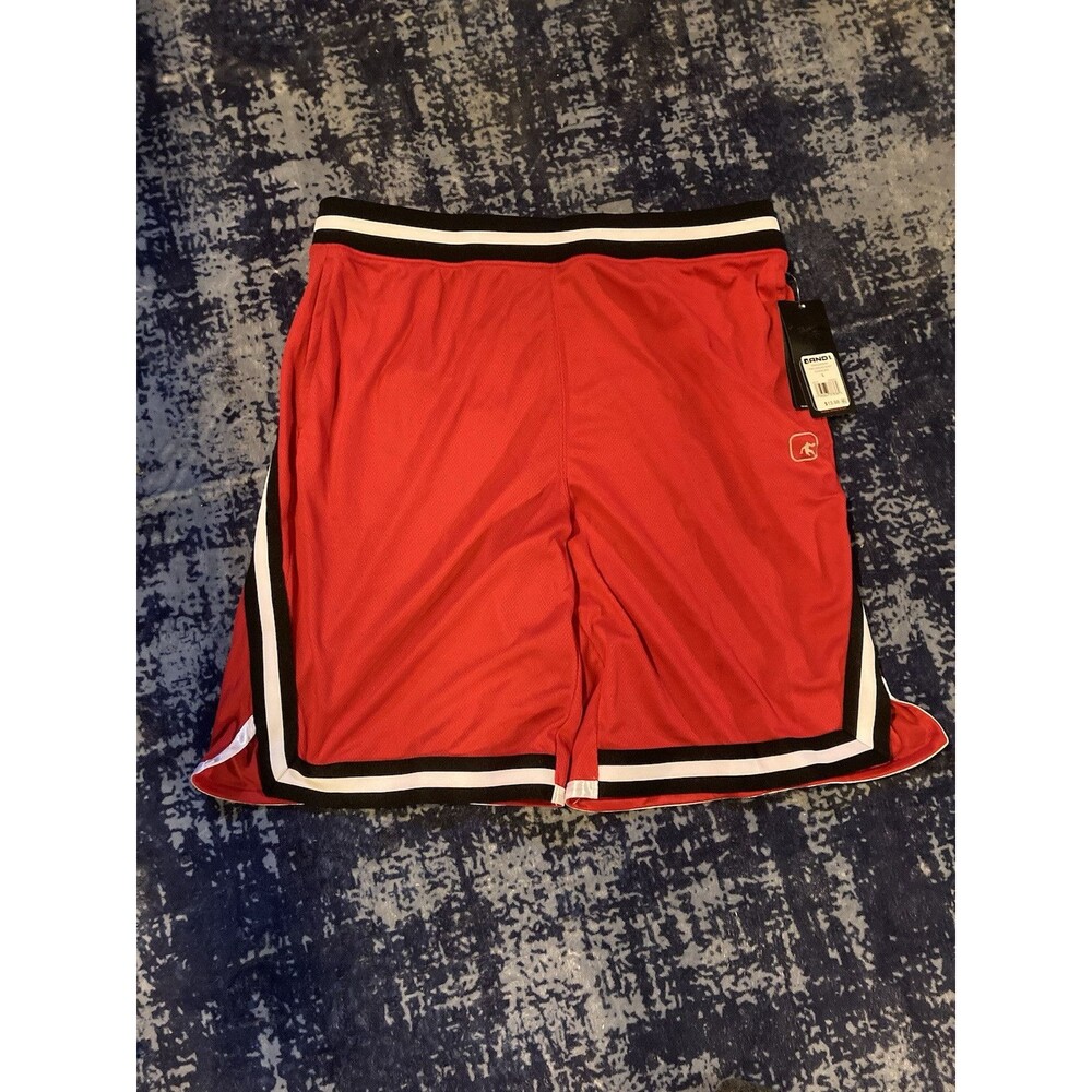 And1 Mens Basketball Gym Workout Running Shorts Black Red Large